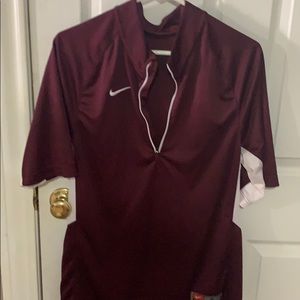 Nike Team Drifit Short Sleeve top with Zipper